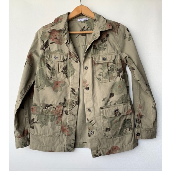 XS, DEX, sage and floral utility jacket - Picture 3 of 16